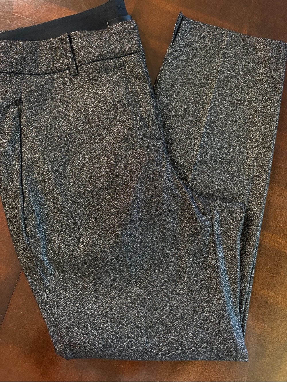 Lane Bryant Metallic Black & Gold Dress Trousers
